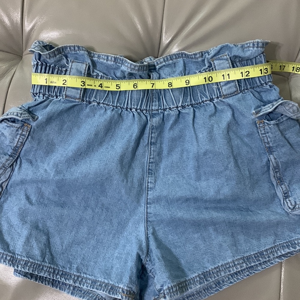 Urban outfitters high waist paper bag denim shorts - Picture 5 of 8